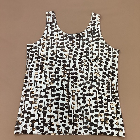 NWT Chico's Travelers Tank Shell Top Womens Size 2 Large‎ Tribal Vine Mochachino - Picture 6 of 6